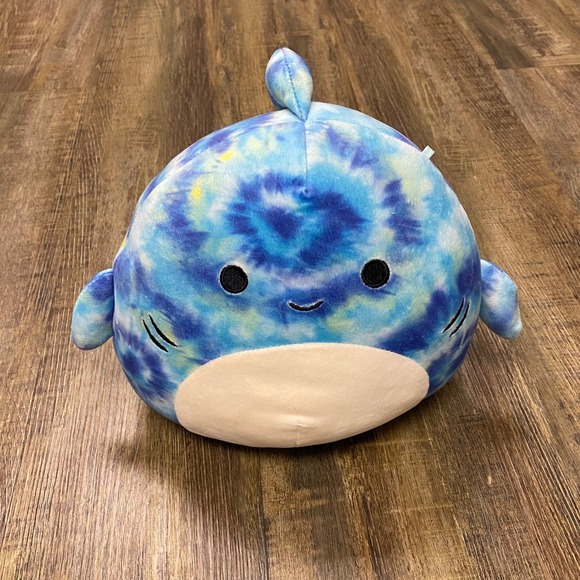 Squishmallows Luther Shark Tie Dye Plush Kellytoy Blue 7 " Stuffed Animal Fish - Picture 9 of 12
